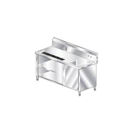 Aero Aero Manufacturing Company 304 Series Stainless Steel Workbench W/ Right Sink, 84"W x 30"D BVT-84